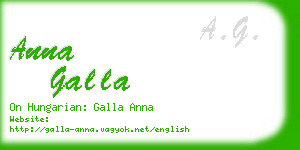 anna galla business card